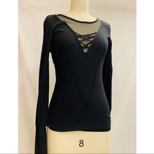 Black Guess slim cut sweater